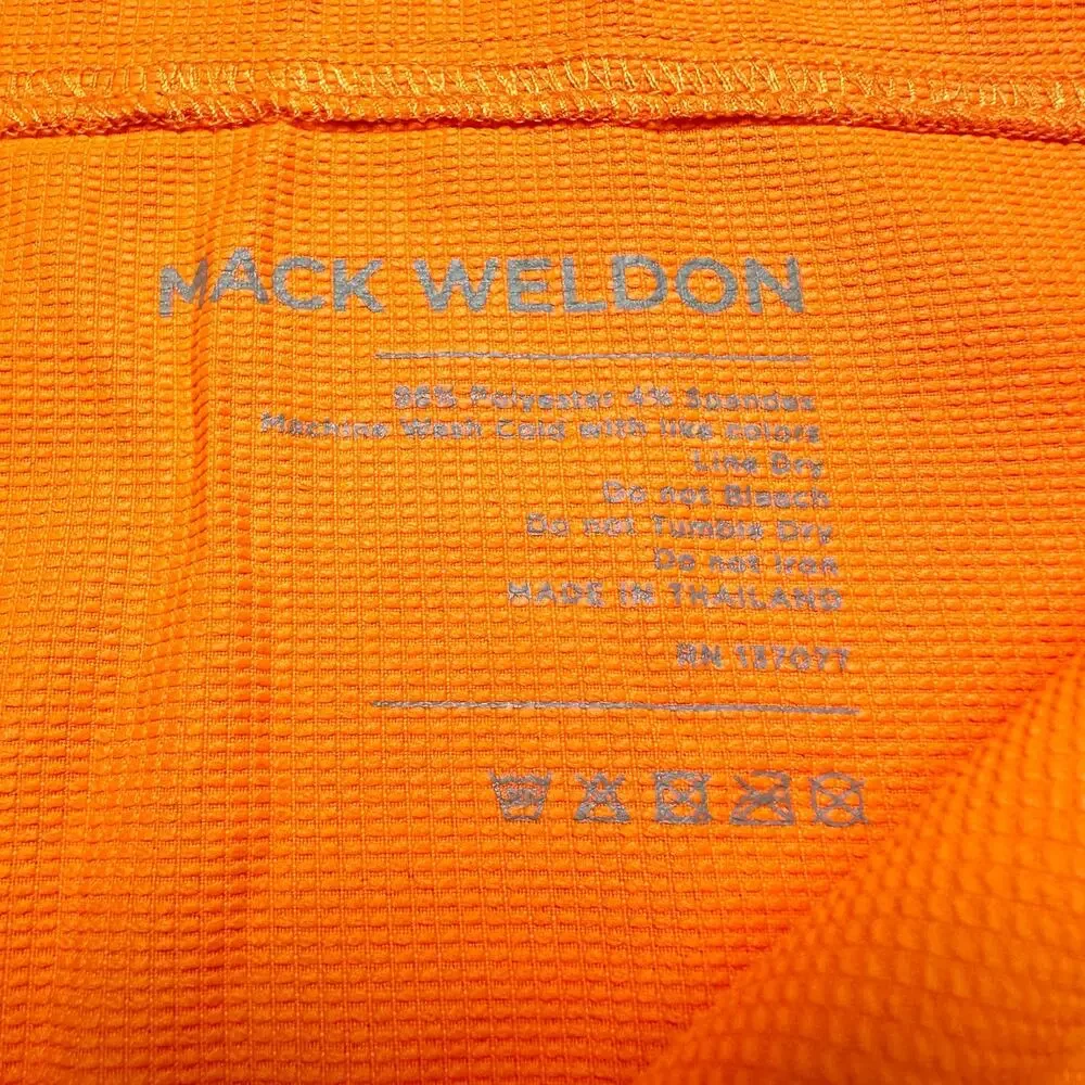 Mack Weldon | Men | Orange Spark Pulse Stripe Beach Swim Board Shorts | Sz 33/34